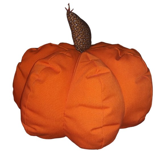 Orange Pumpkin Accent Pillow Fall Decor Gourd Throw Pillow - Picture 1 of 6